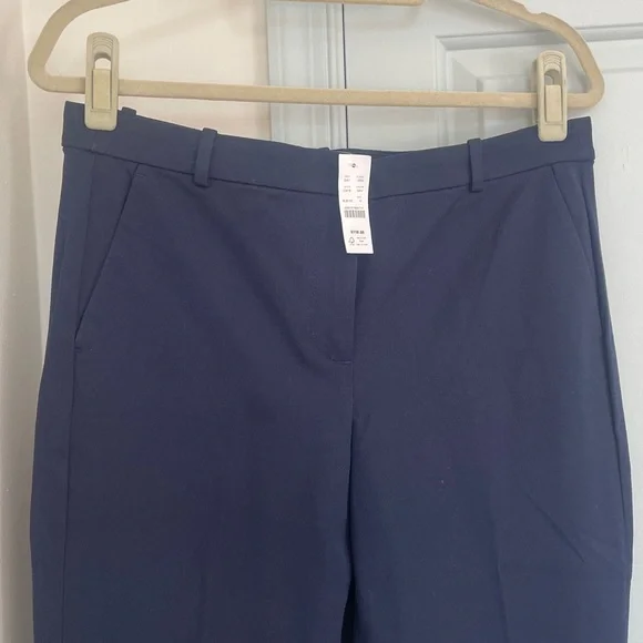 J. Crew Kaya Pant in Bi-Stretch Cotton Blend - Navy - 10 - NWT - Picture 3 of 11